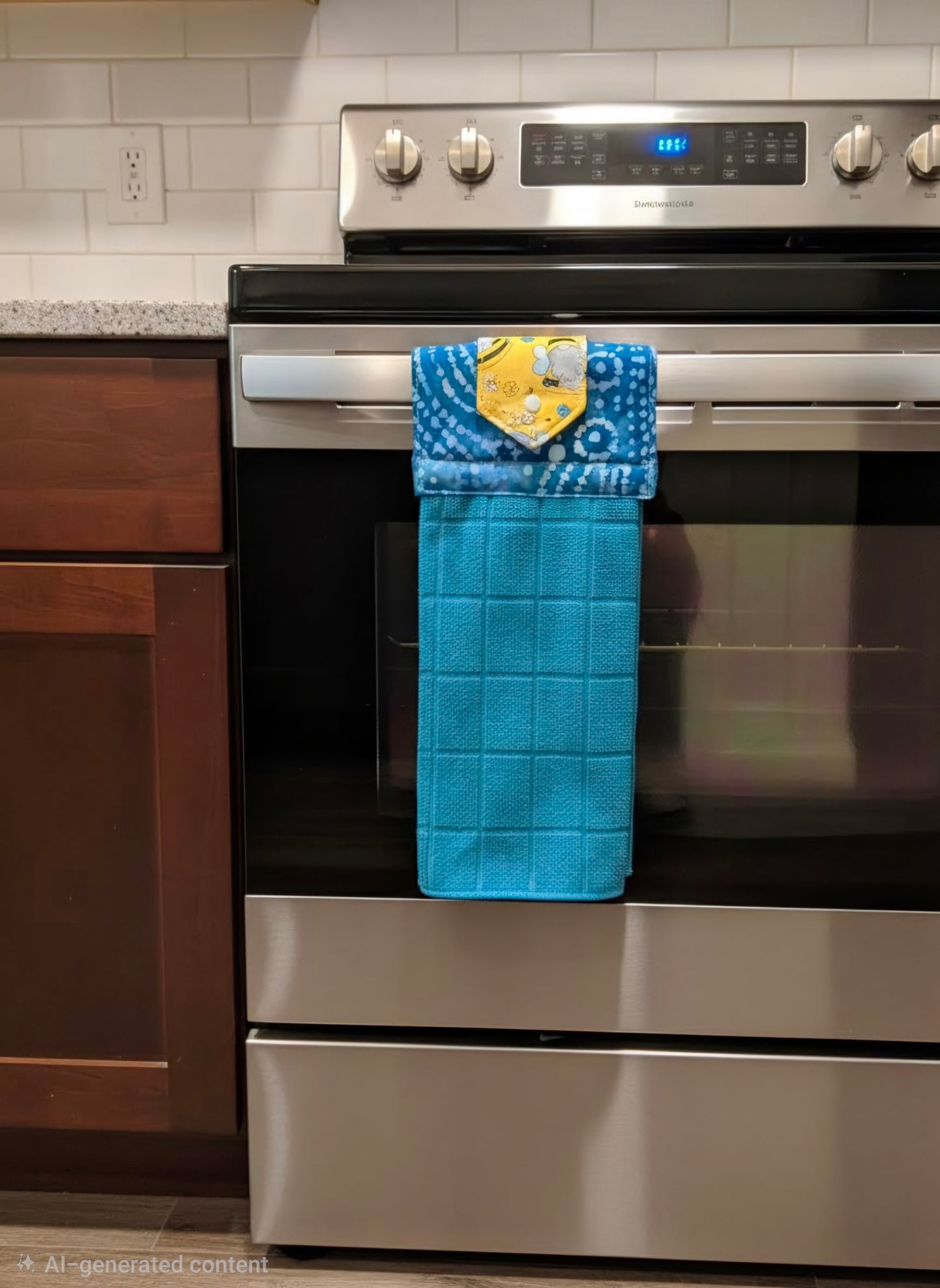 Cute Bee Snap-On Kitchen Towel | Handcrafted Microfiber